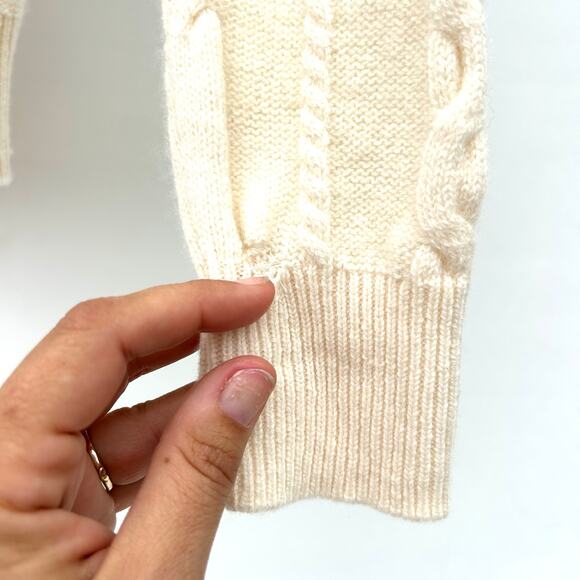 Johnny Was Wonder Years Cable Knit Embroidered Sweater Wool Cashmere Small - Picture 10 of 11